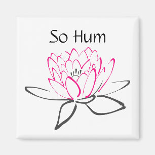 Íman Assim ímã preto cor-de-rosa de Lotus do zumbido