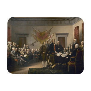 Íman Assinando a declaração de independência, o 4 de