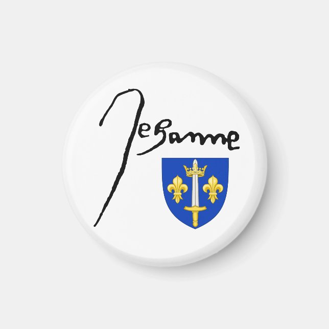 Íman Assinatura/casaco de armas de Jeanne d'Arc (Frente)