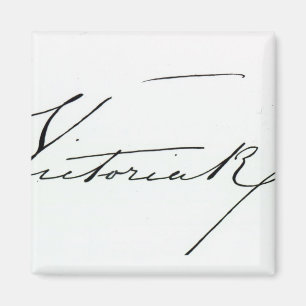 Íman Assinatura da rainha Victoria (caneta e tinta no