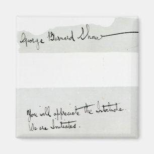Íman Assinatura de George Bernard Shaw