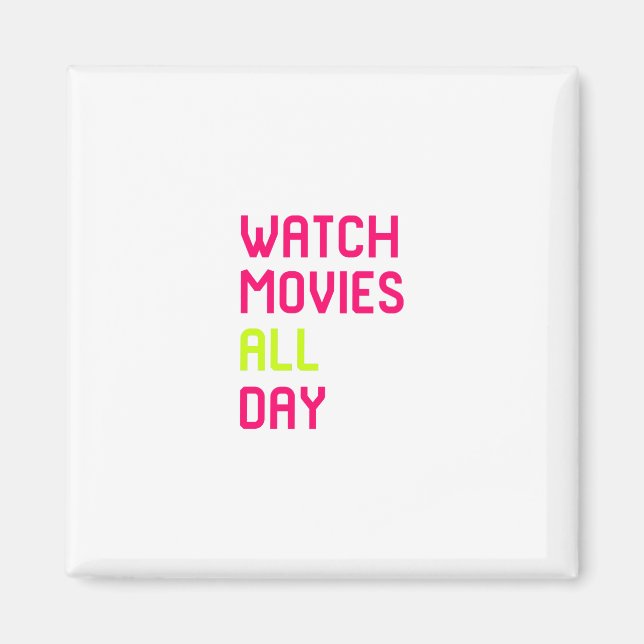 Íman Assista filmes todo dia, citação da escola de cine (Frente)