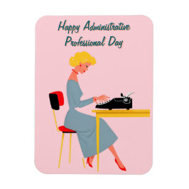Íman Assistente Administrativo Vintage – Escritório Ret
