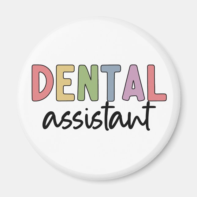 Íman Assistente dentário | Presentes para Dentista Assi (Frente)