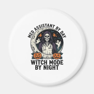 Íman Assistente Médico Bruxas de Halloween Gravura Vint