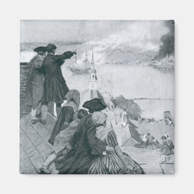 Íman Assistindo à luta na ilustração Bunker Hill (Frente)