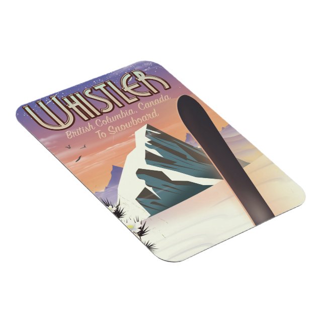 Íman Assobiador da Colúmbia Britânica poster de snowboa (Lado Direito)