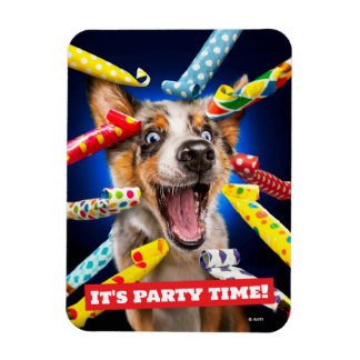 Íman Assopradores de Festa de Cachorro Feliz