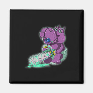 Íman Assustador Hippo Assustador Vaporwave Animal Chain