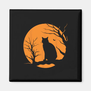 Íman Assustador Vintage Halloween Black Cat Figurume Re