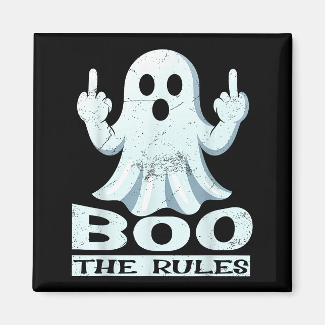 Íman Assuste as regras – meme de Halloween de fantasma  (Frente)