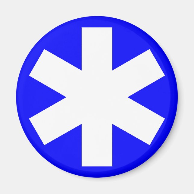 Íman Asterisco - Azul (Frente)