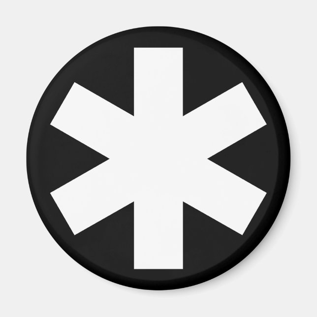 Íman Asterisco - Preto (Frente)