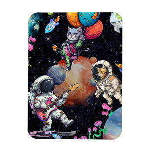 Íman Astro-meow No Universo Ímã De Foto Flexível