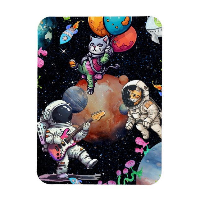 Íman Astro-meow No Universo Ímã De Foto Flexível (Vertical)