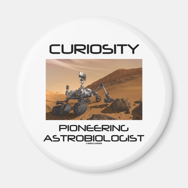 Íman Astrobiólogo pioneiro da curiosidade (Mars Rover) (Frente)