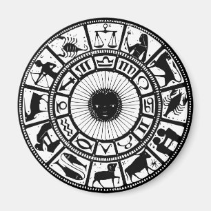 Íman Astrologia Vintage Roda Zodiac