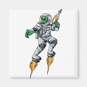 Íman Astronaut Alien Sci-Fi Space Ufo