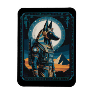 Íman Astronauta Anubis - Guardião Cósmico da Afterlif