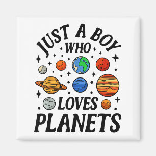 Íman Astronauta Apenas um Menino que Ama Planetas Siste