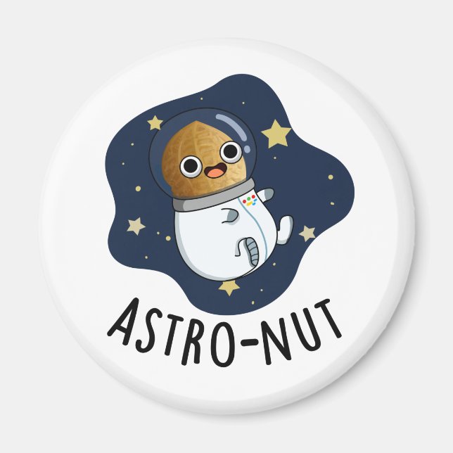 Íman Astronauta Astronauta Engraçado de Noz Astro (Frente)