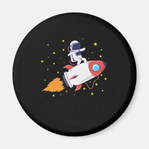 Íman Astronauta auf Rakete