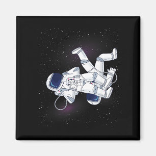 Íman Astronauta BJJ JiuJitsu Brasileiro Espaço Sideral