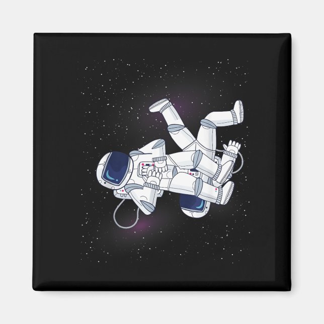 Íman Astronauta BJJ JiuJitsu Brasileiro Espaço Sideral (Frente)