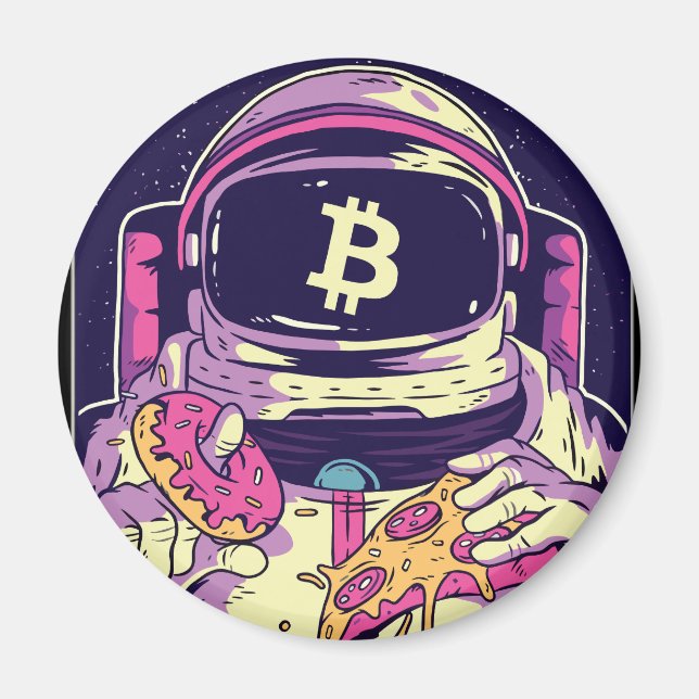 Íman Astronauta Cripto BITCOIN (Frente)