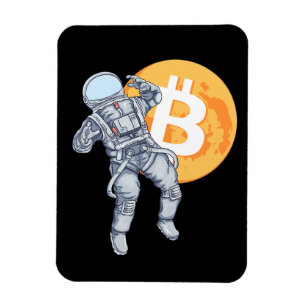 Íman Astronauta Cripto-BITCOIN - À Lua
