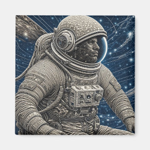 Íman Astronauta de Arte Ai no Espaço