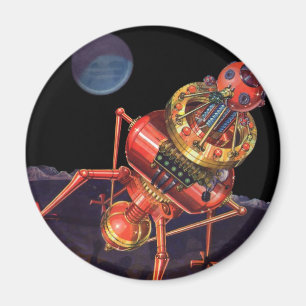 Íman Astronauta de ficção científica com robô Alien
