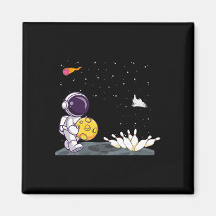 Íman Astronauta Espacial Boliche Camisa Engraçada Bolic