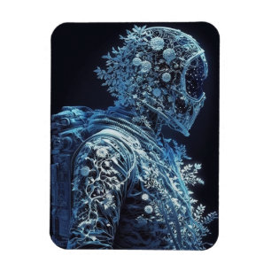 Íman Astronauta Floral Congelado