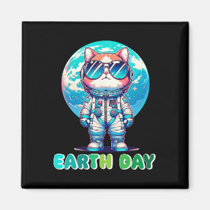 Íman Astronauta Gato do Dia da Terra Salva o Mundo