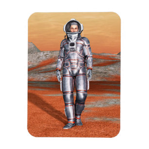 Íman Astronauta Mars Space Explorer no Planeta de Alien
