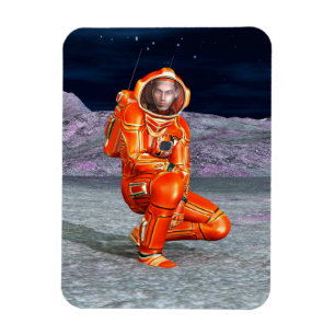 Íman Astronauta Mars Space Explorer no Planeta de Alien