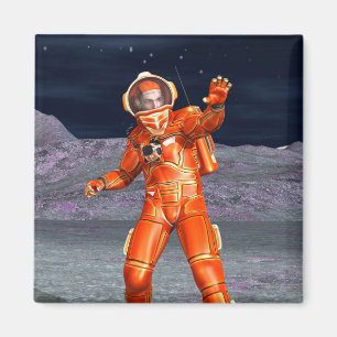 Íman Astronauta Mars Space Explorer no Planeta de Alien