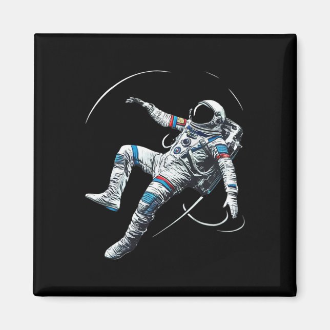 Íman Astronauta Muay Tailandês Boxando Karate Kickboxin (Frente)