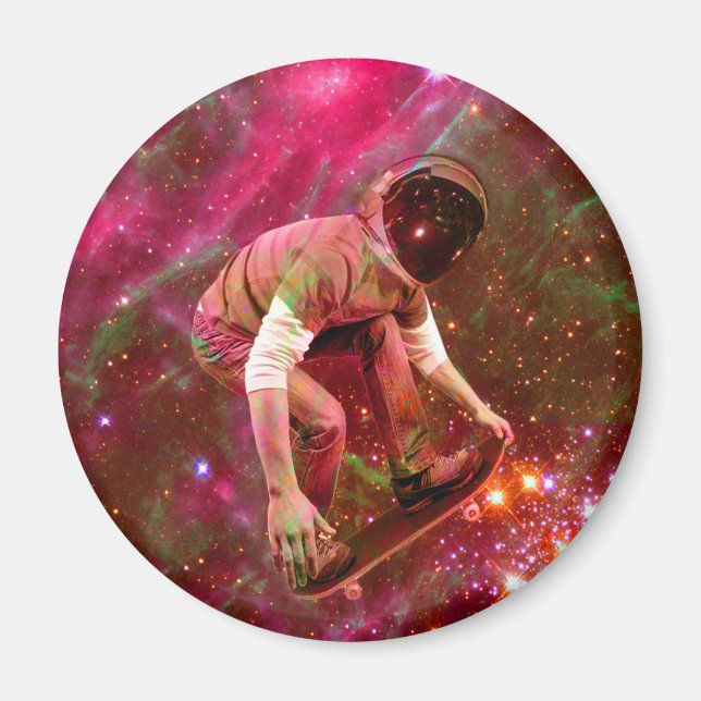 Íman Astronauta Skateboard (Frente)
