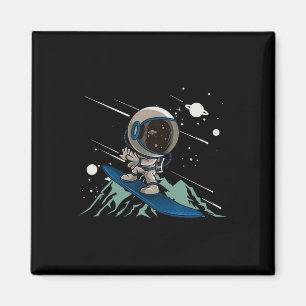 Íman Astronauta Snowboarder Montes Descida Estilo Livre