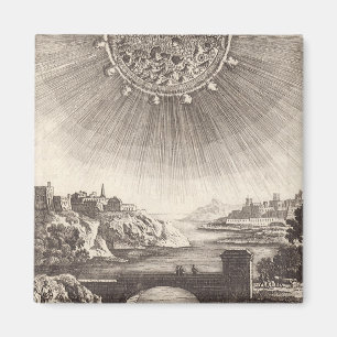 Íman Astronomia Antiga Céu com Sol por Allain Mallet