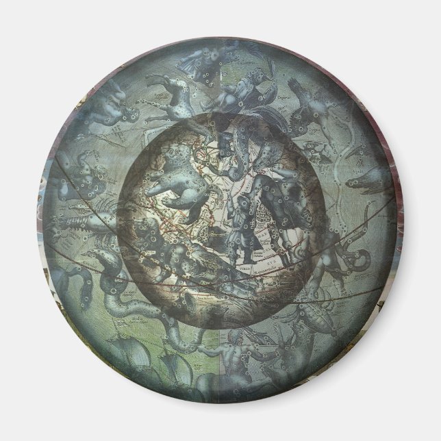 Íman Astronomia Celestial Constelação do Norte Vintage (Frente)