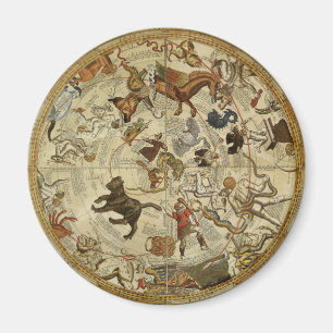 Íman Astronomia do vintage, carta de estrela celestial