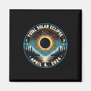 Íman Astronomia Solar Eclipse Vintage 2024 Eclipse Sola