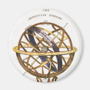 Íman Astronomia Vintage, Esfera Artificial ou Armilar