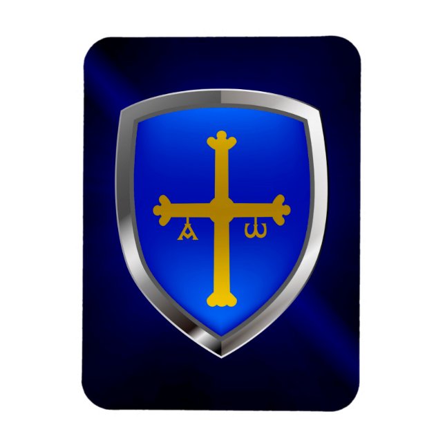 Íman Astúrias Emblema Metálico (Vertical)