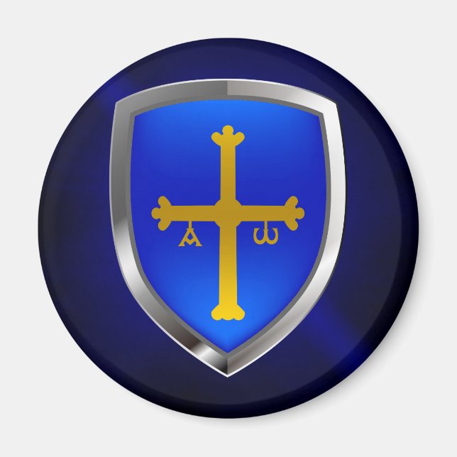 Íman Astúrias Emblema Metálico (Frente)