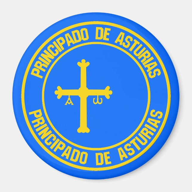 Íman Astúrias Redondas da Emblem (Frente)