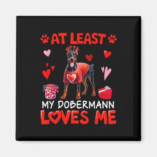 Íman At Least My Dobermann Loving Me Valentine's Single